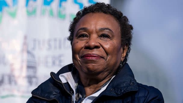 PHOTO: Rep. Barbara Lee of California, attends a news conference outside the U.S. Capitol, Jan. 26, 2023. (Tom Williams/CQ-Roll Call via Getty Images)