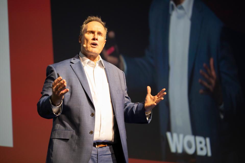 Stephen M. R. Covey speaks at the World Business Forum in Sydney on Tuesday, 28 May 2019. (Photo: Supplied)