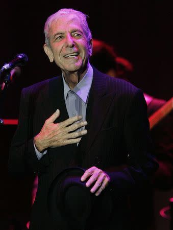 Canadian singer-songwriter Leonard Cohen performs at the 42nd Montreux Jazz Festival in Montreux, Switzerland on July 8, 2008. REUTERS/Denis Balibouse/Files