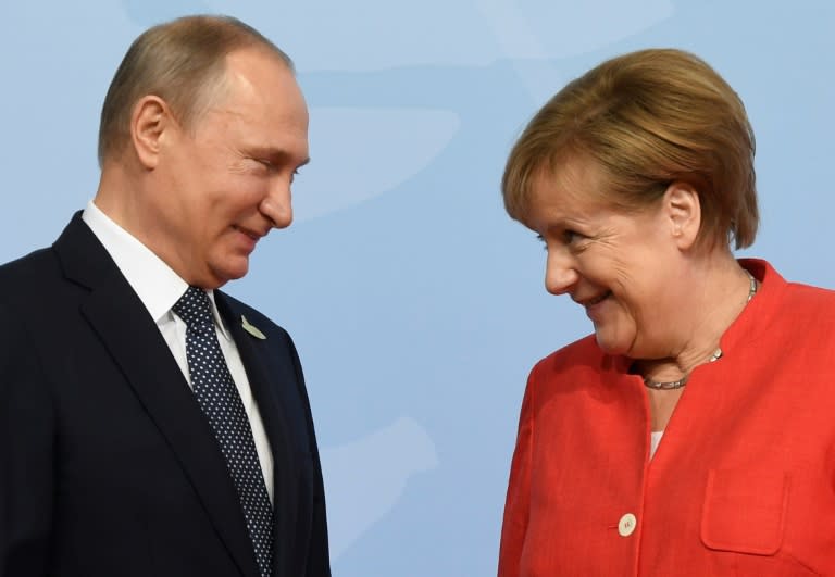 German Chancellor Angela Merkel's meeting with President Vladimir Putin in Sochi is expected to be dominated by the Iran deal