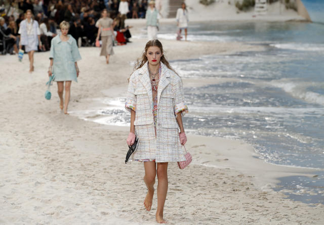 The sea, the sea: Chanel creates beach to cap Paris season