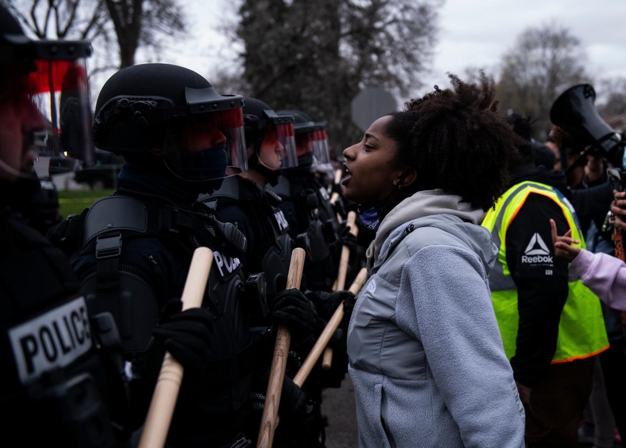 Police fired tear gas to disperse protesters after shooting of 20-year-old (Getty Images)