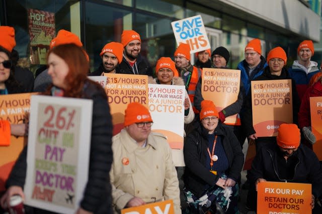 Doctors on a picket line