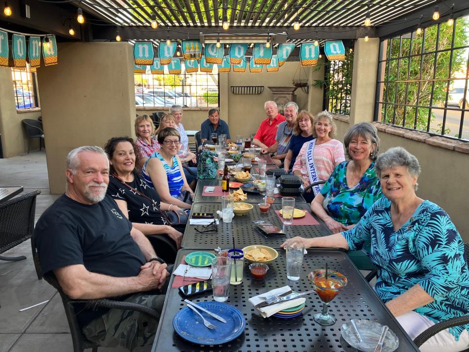 Members of the Central Arizona Tall Society met for dinner at Manuel's Mexican Restaurant in Phoenix on April 25, 2023.