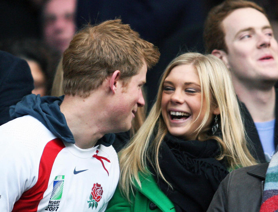 Prince Harry and Chelsy at a rugby match in 2008. [Photo: Getty]