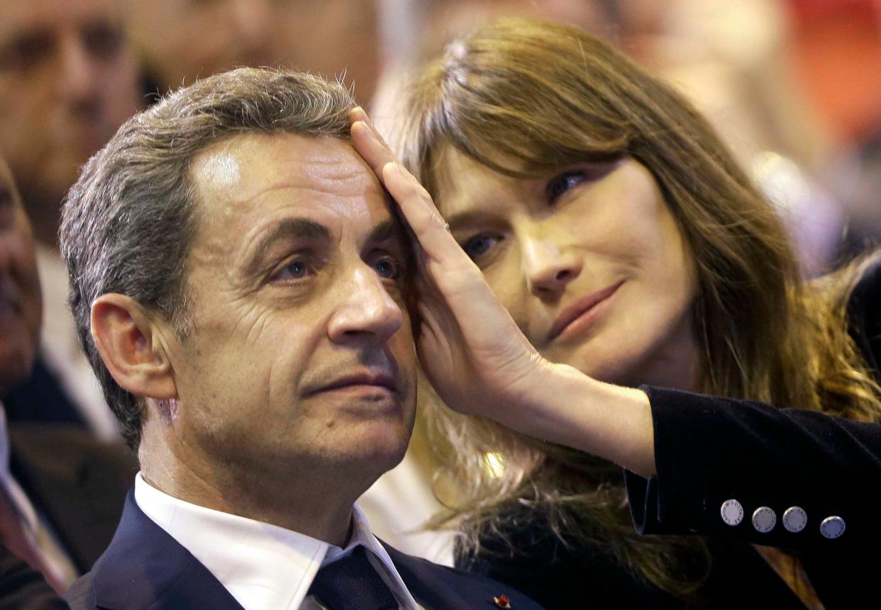 Nicolas Sarkozy and wife Carla Bruni-Sarkozy in 2016 (AP)