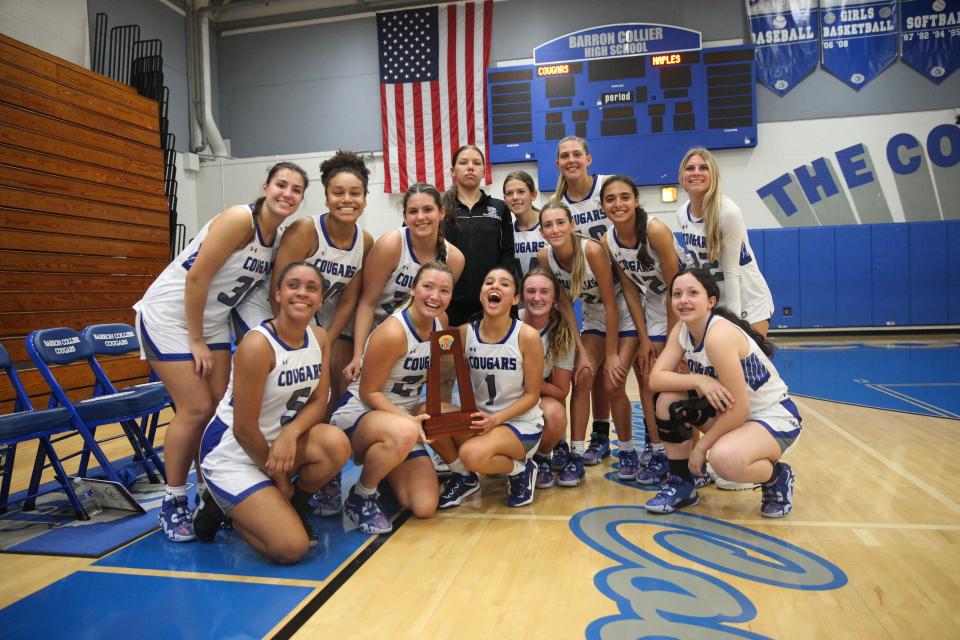 Action from the District 5A-12 Girls Basketball championship game between Baron Collier and Naples at Barron Collier High School in Naples on Friday, Feb.3, 2023.  Barron Collier won. 