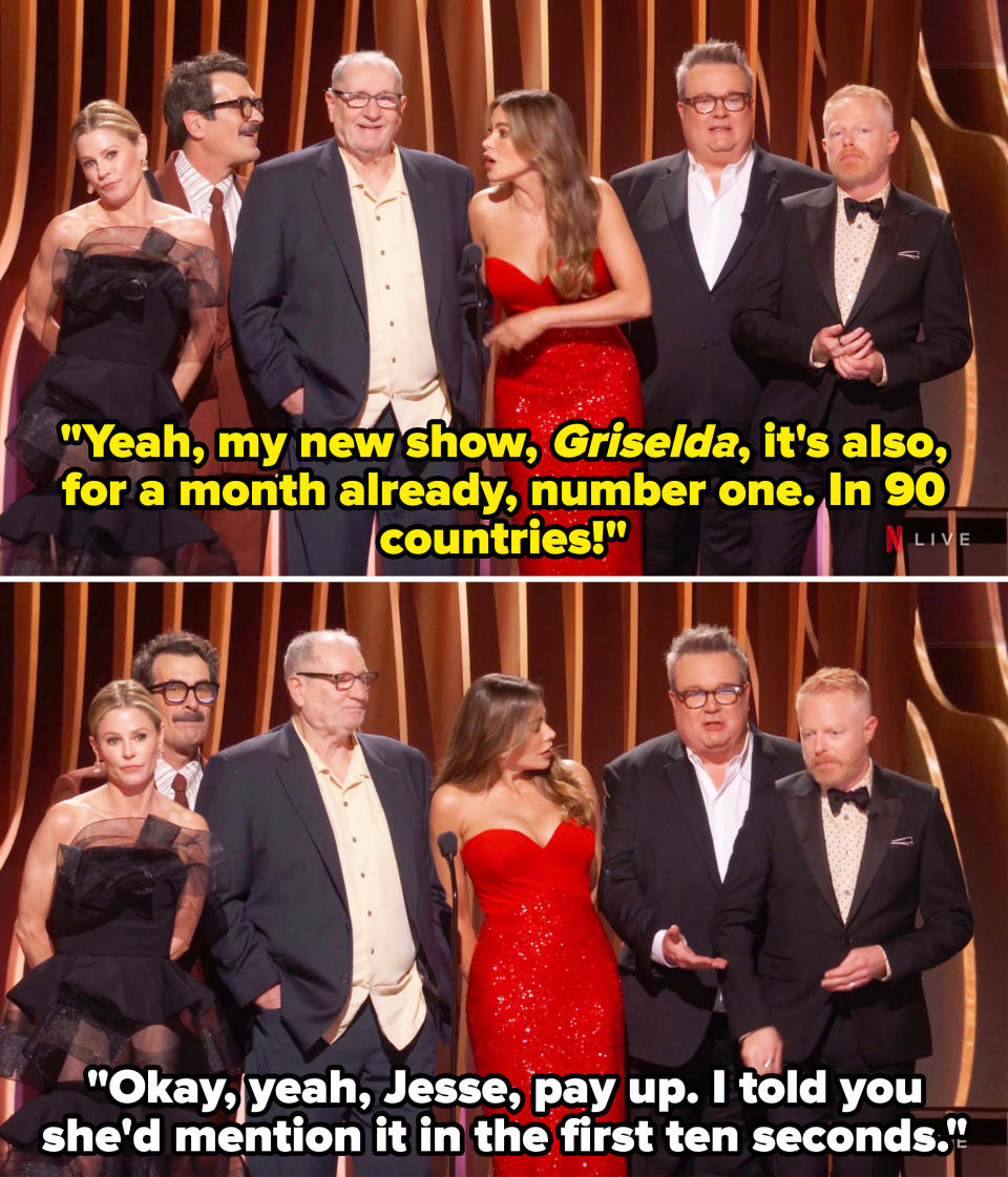 The cast of "Modern Family" presenting at the SAG Awards