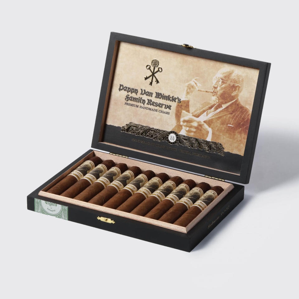 <p><a href="https://go.redirectingat.com?id=74968X1596630&url=https%3A%2F%2Fpappyco.com%2Fcollections%2Fcigars%2Fproducts%2Fpappy-van-winkle-barrel-fermented-cigars-robusto&sref=https%3A%2F%2Fwww.veranda.com%2Fshopping%2Fg46104196%2Fbest-valentines-day-gifts-for-your-husband%2F" rel="nofollow noopener" target="_blank" data-ylk="slk:Shop Now;elm:context_link;itc:0;sec:content-canvas" class="link ">Shop Now</a></p><p>Pappy Van Winkle Barrel Fermented Cigars</p><p>pappyco.com</p><p>$150.00</p>