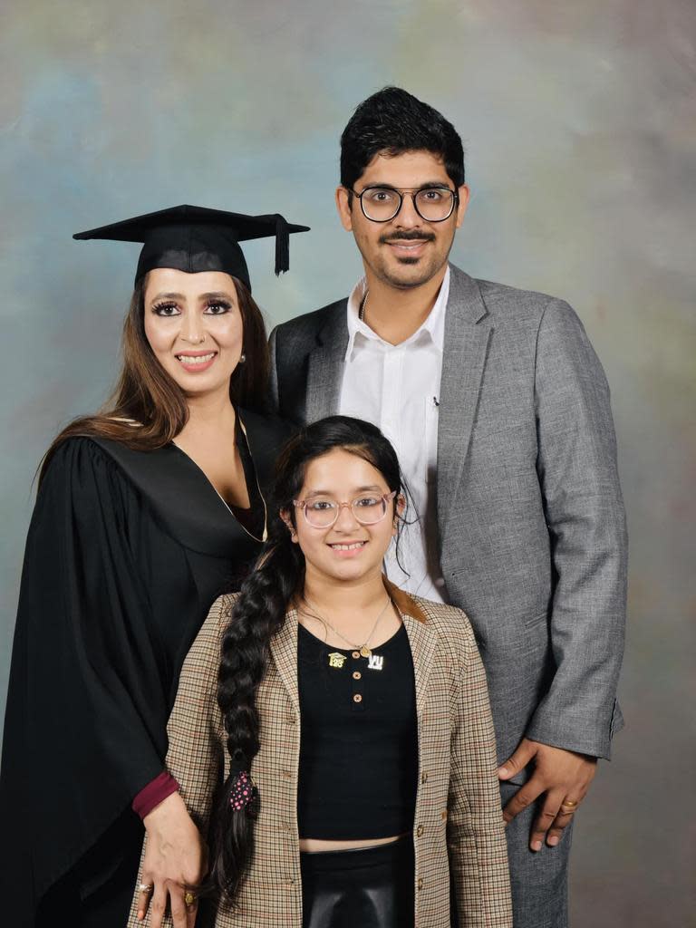 Pratibha Sharma her daughter Anvi and her partner Jatin Chugh died in the crash. Picture: Facebook.