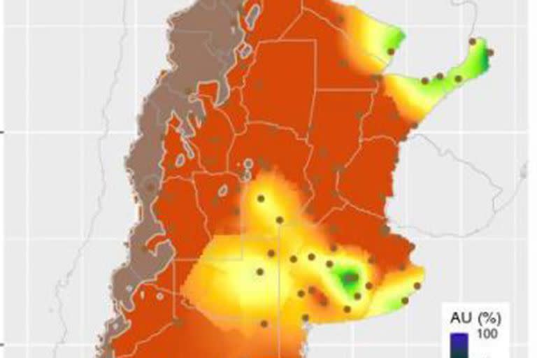 En amplias regiones son nulas las reservas de humedad para los cultivos o para encarar la siembra