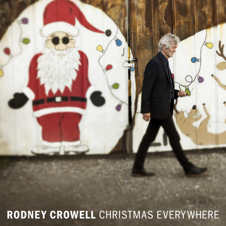 This cover image released by New West Records shows "Christmas Everywhere," a holiday album by Rodney Crowell. (New West Records via AP)