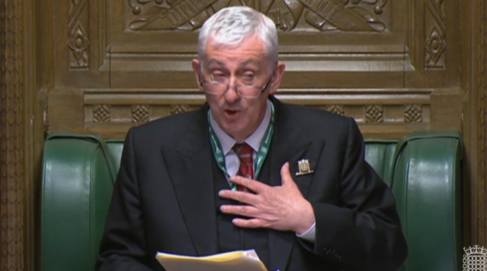 Sir Lindsay Hoyle apologised to MPs after overseeing chaos in the House of Commons (House of Commons/UK Parliament/PA Wire)