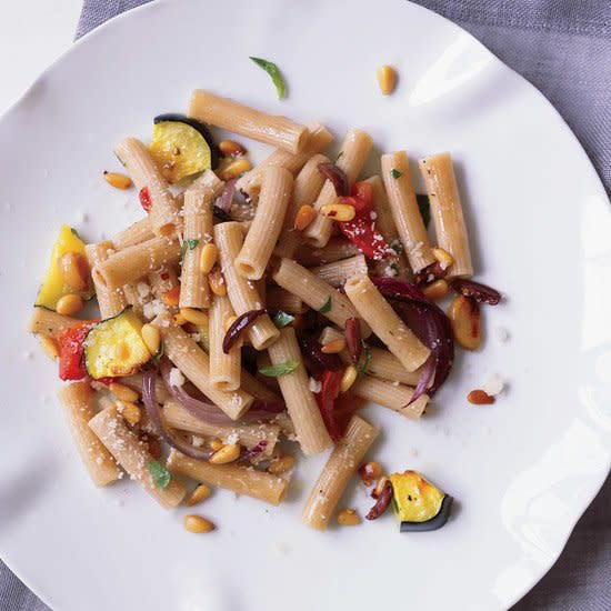 Whole Wheat Rigatoni with Roasted Vegetables