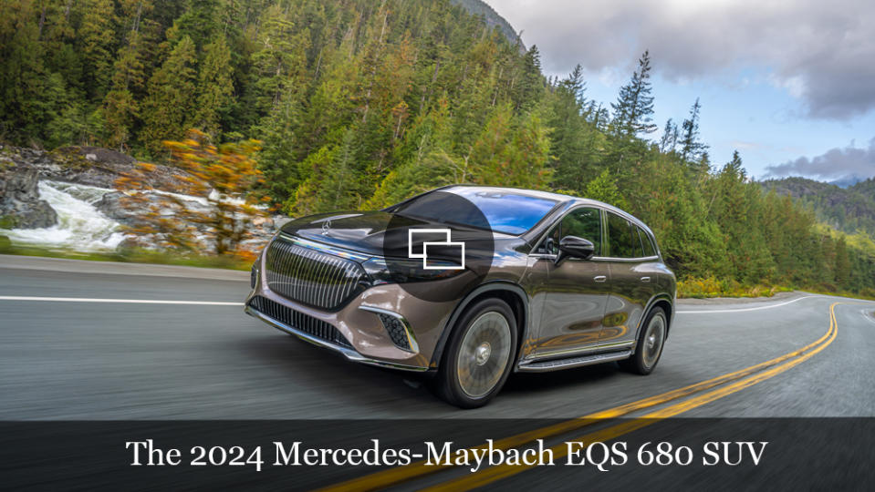 Driving the 2024 Mercedes-Maybach EQS 680 SUV.