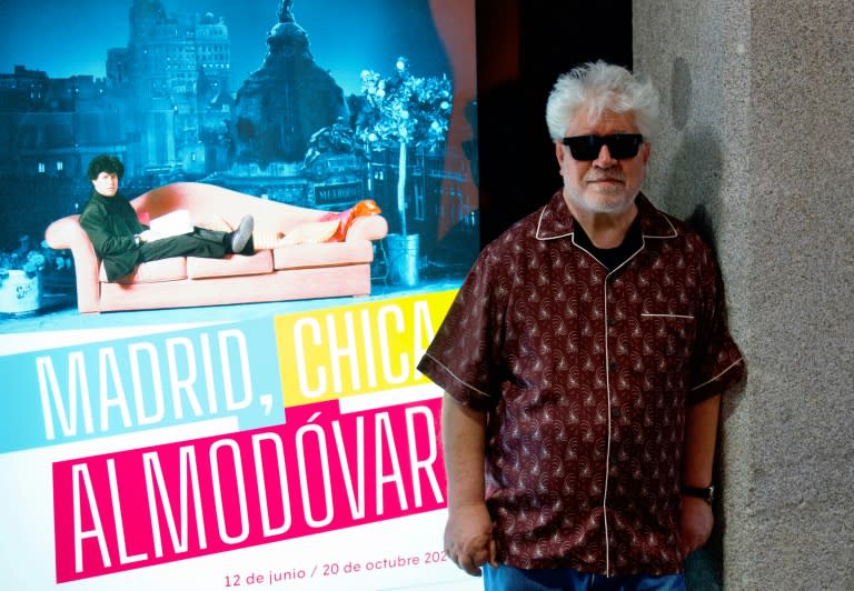 Spanish filmmaker Pedro Almodovar, seen here during the opening of an exhibition that explores the role of Madrid in his movies, has said he never felt 'like a stranger' in the city (IGLESIAS MAS)