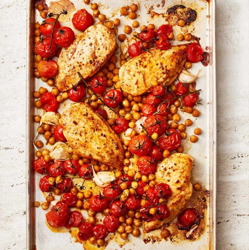 10) Paprika Chicken with Crispy Chickpeas and Tomatoes