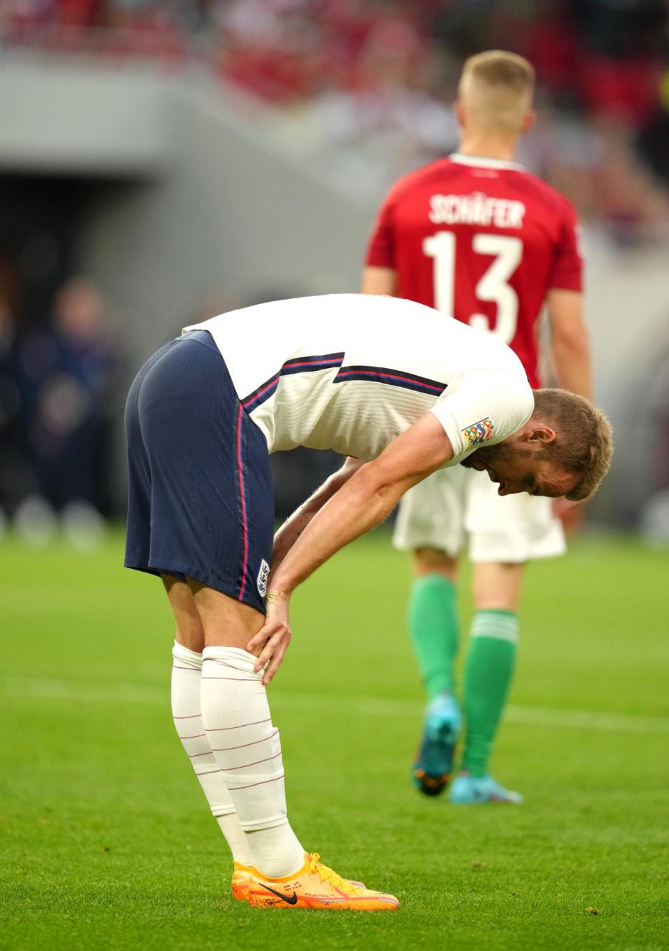 England’s Harry Kane looks dejected after Nations League defeat (Nick Potts/PA) (PA Wire)