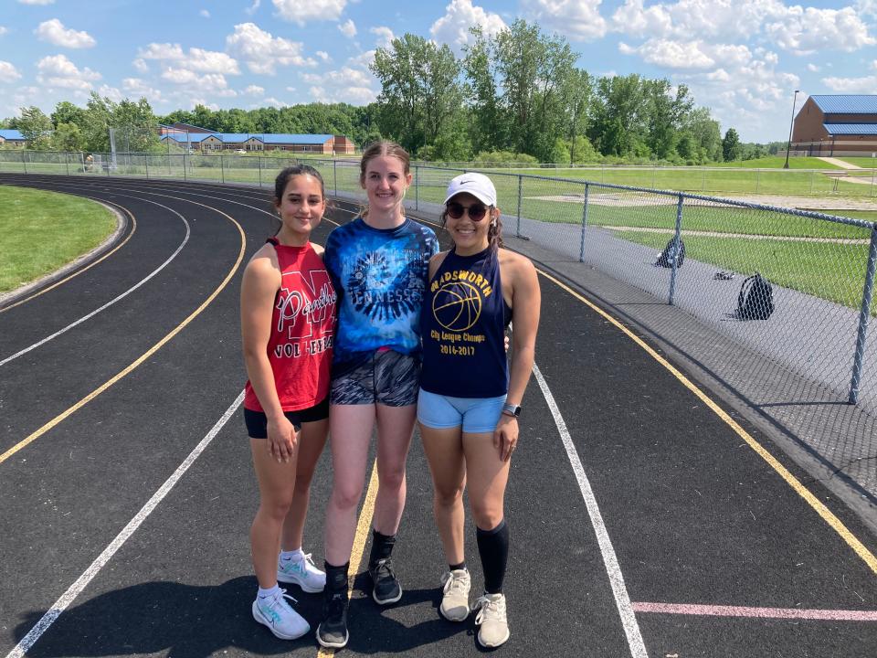 Mapleton's Jillian Carrick, Madison Bailey and Bella Tabler all qualified for the Division III state track and field meet.