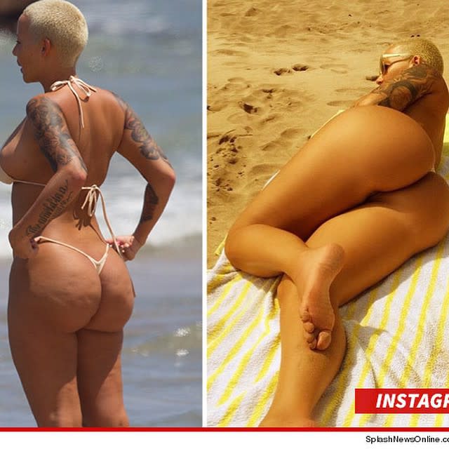 Amber Rose Caught With A Case Of Butt Fakery? See Her Humiliating