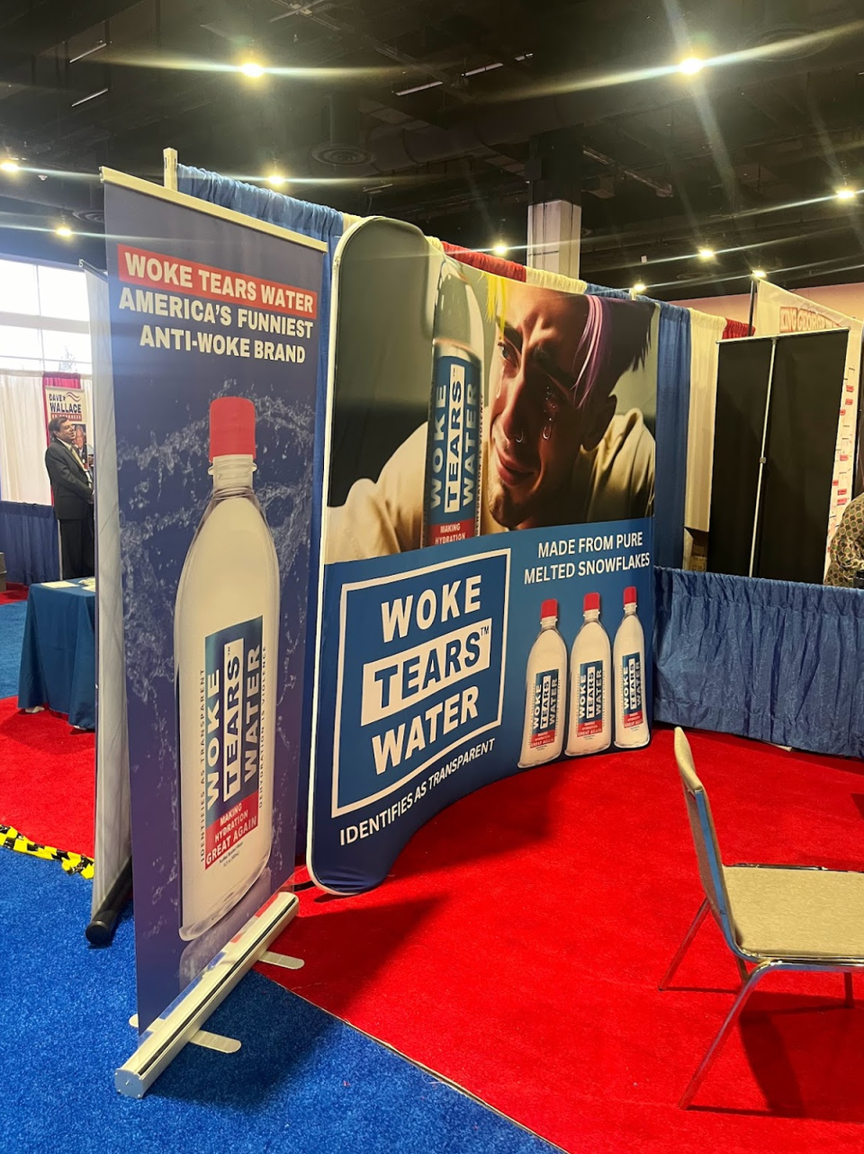 ‘Woke tears’ in a bottle was sold at CPAC (Gustaf Kilander / The Independent)