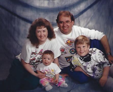 Larry and Bev Kreklewich with their kids years after getting a kidney transplant.