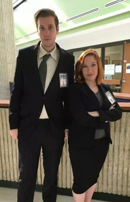 Man and woman in suits