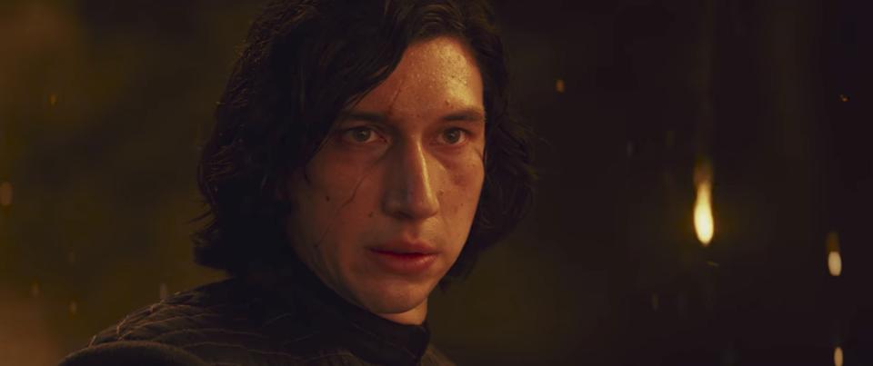 Kylo Ren’s scar appears to heal over the course of the trailer. (Photo: Lucasfilm)