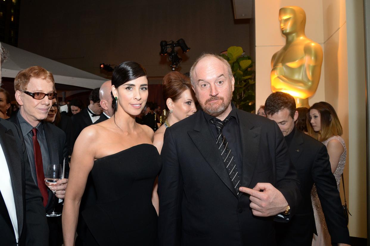 Sarah Silverman and Louis C.K. at the 88th Annual Academy Awards Governors Ball in 2016. (Photo: Getty Images)