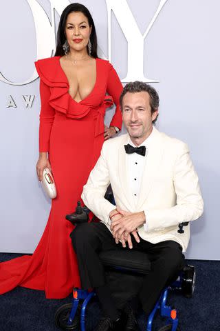 <p>Jamie McCarthy/WireImage</p> Aaron Lazar at the 2024 Tony Awards