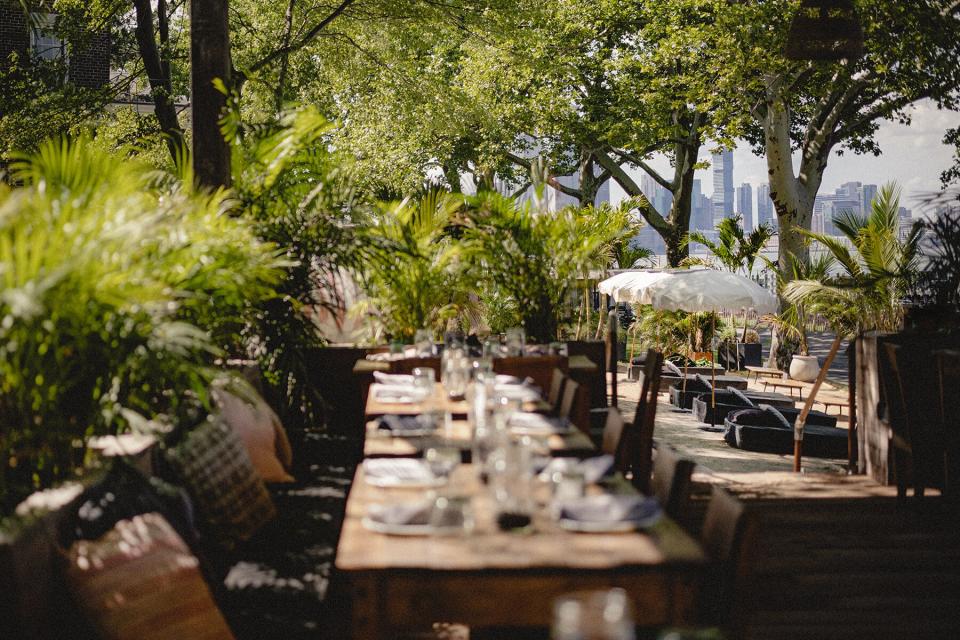 Set tables at the restaurant at GITANO Island