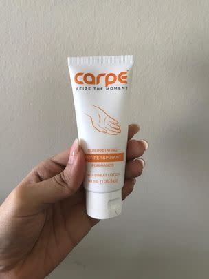 An antiperspirant hand lotion