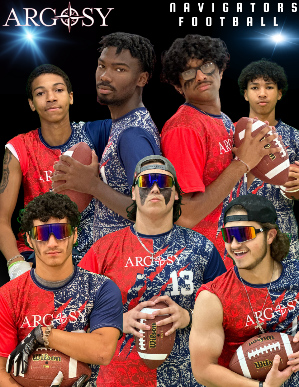 Poster of the Argosy flag football team