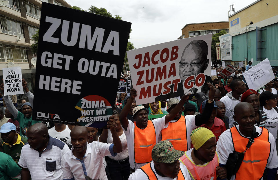 Protests against Zuma in Pretoria