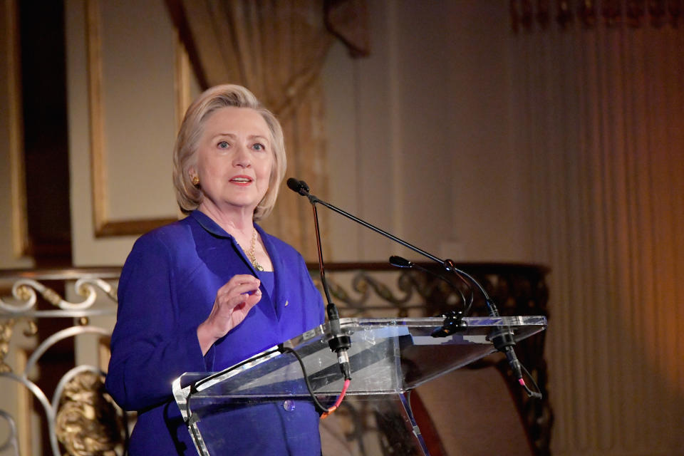 Hillary Clinton allegedly distanced herself from Allen and Previn. (Photo: Mike Coppola/Getty Images for the Women’s Forum of New York)