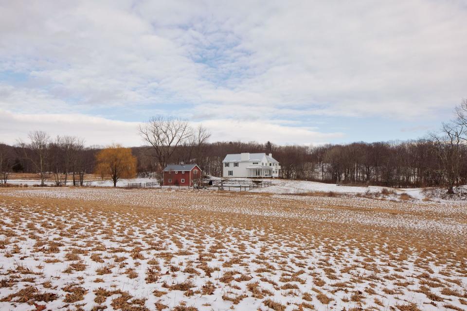 a house in a field