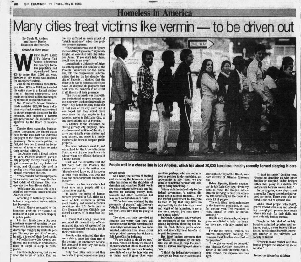 San Francisco Examiner article from May 5, 1983.