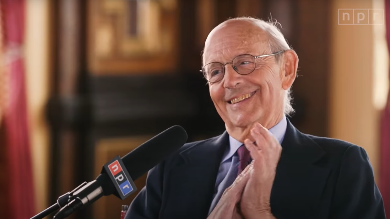 Justice Stephen Breyer is under pressure from liberals to retire while Democrats hold the White House and Senate  (YouTube / NPR)