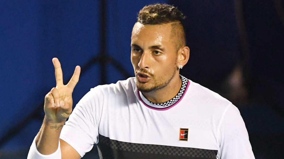 Nick Kyrgios has backed up his win over Rafael Nadal with a victory over Stan Wawrinka. Pic: Getty