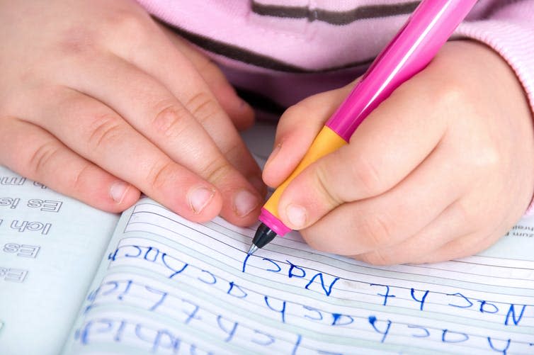 <span class="caption">Dyslexia can affect many aspects of a child’s life.</span> <span class="attribution"><a class="link " href="https://www.shutterstock.com/image-photo/learn-write-208531888" rel="nofollow noopener" target="_blank" data-ylk="slk:Bildagentur Zoonar GmbH;elm:context_link;itc:0;sec:content-canvas">Bildagentur Zoonar GmbH</a></span>