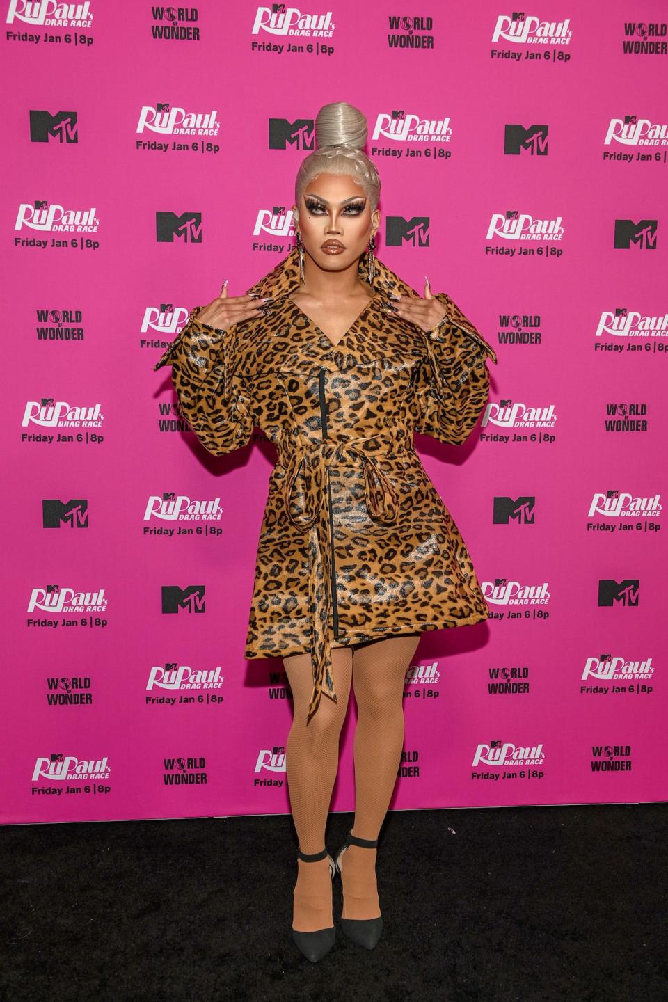 Aura Mayari at the "RuPaul's Drag Race" season 15 premiere on January 5, 2023.