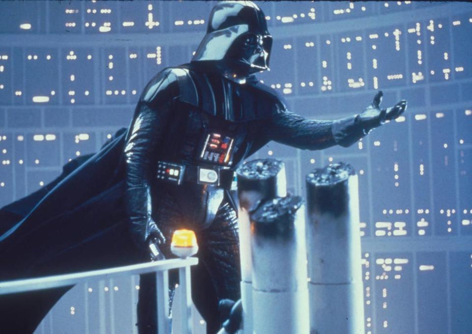 Darth Vader in Star Wars.