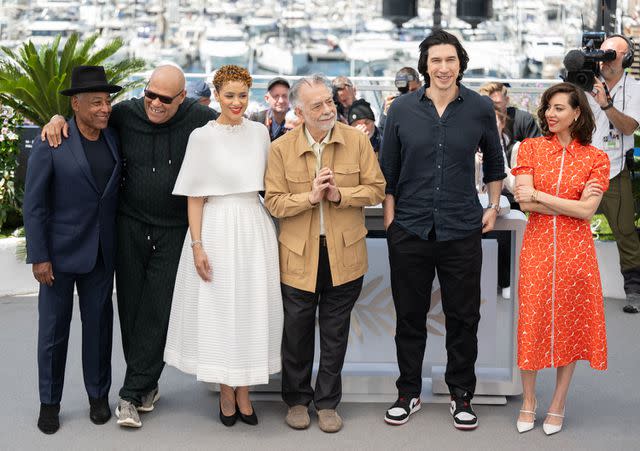 <p>Samir Hussein/WireImage</p> Giancarlo Esposito, Laurence Fishburne, Nathalie Emmanuel, Director Francis Ford Coppola, Adam Driver and Aubrey Plaza on May 17, 2024