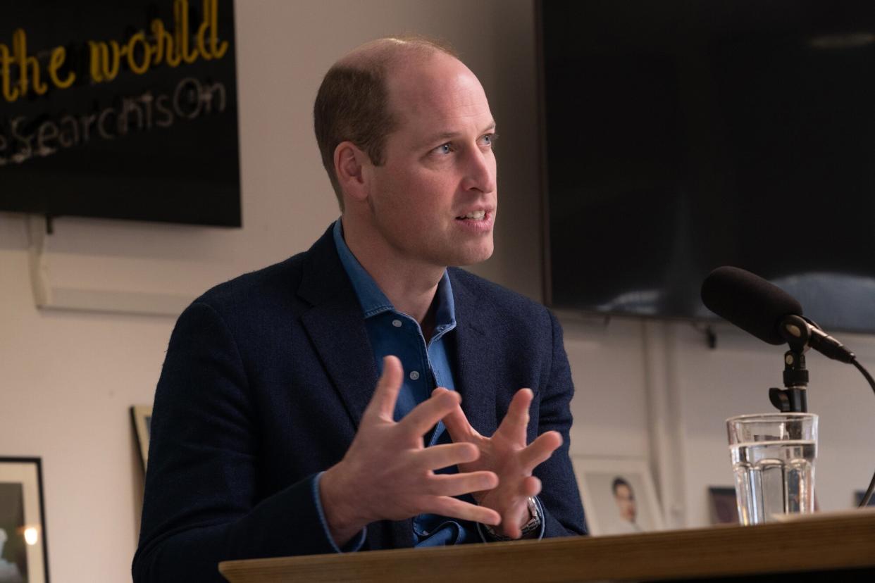 Prince William speaks with Nel and Miles who experienced Homelessness and recieved help through the charity Groundswell. Groundswell exists to enable people who have experience of homelessness to create solutions and move themselves out of homelessness – to benefit of our whole society. Taken in London on the 21st February 2023.