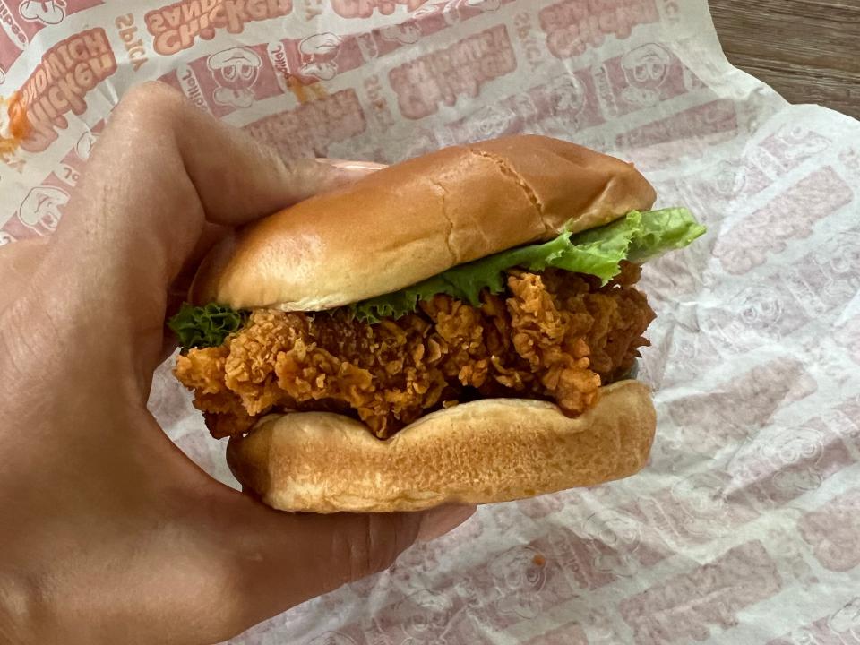 Chicken sandwich from Jollibee