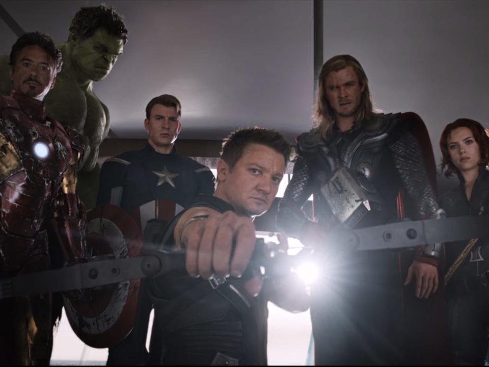 The Avengers team in "The Avengers."