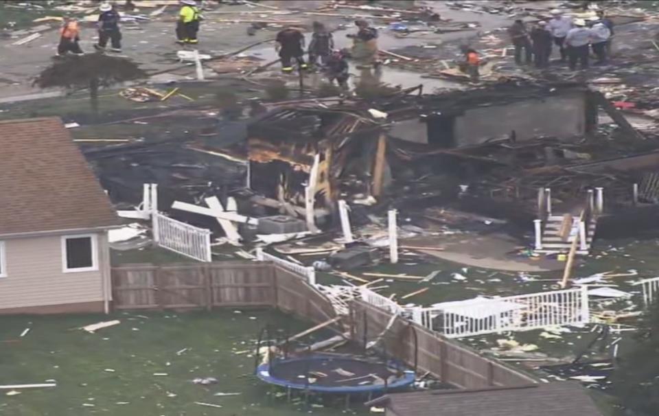 Chopper 11 shows extensive damage after home explosion in Plum