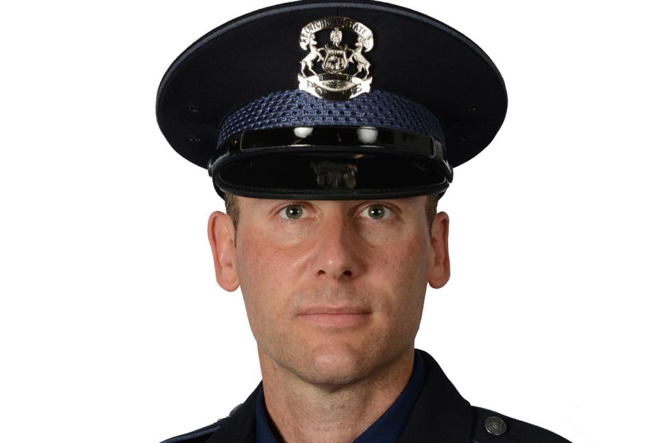 <p>Michigan State Police</p> Trooper Joel Popp