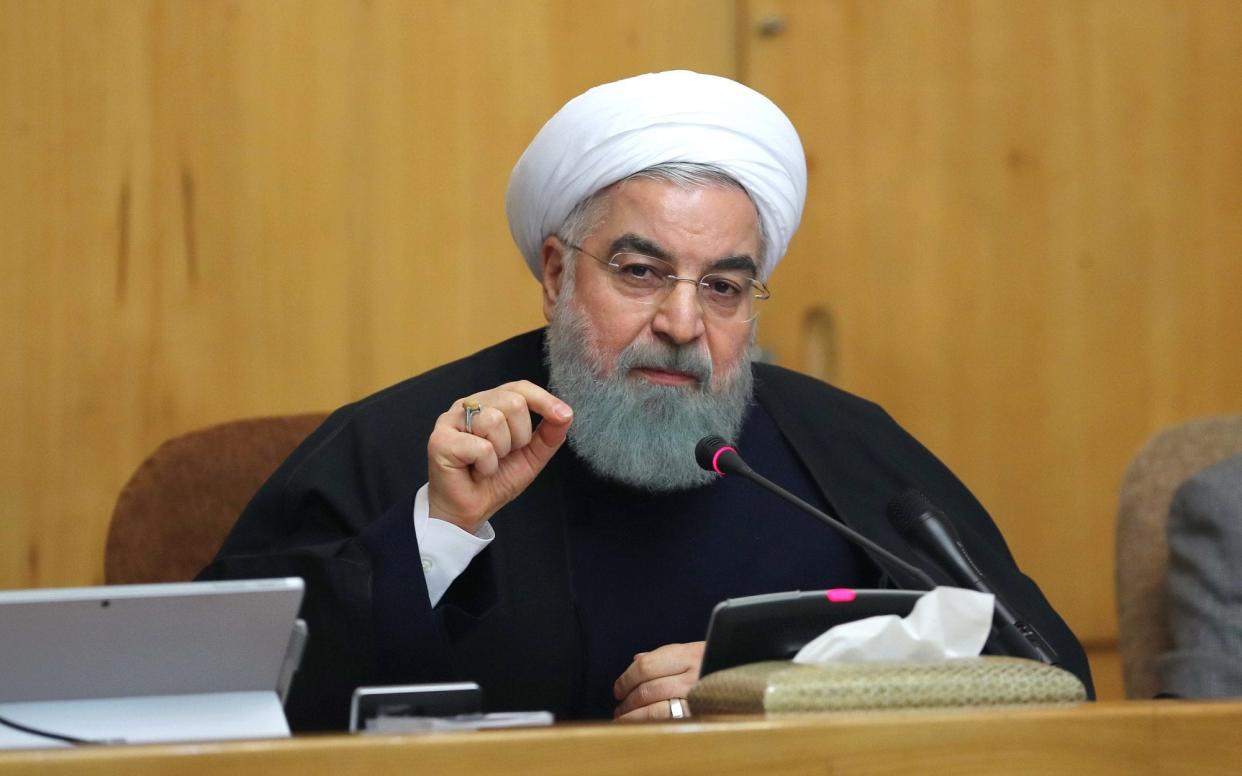 Iran's President Hassan Rouhani attending a cabinet meeting in the capital Tehran. - AFP
