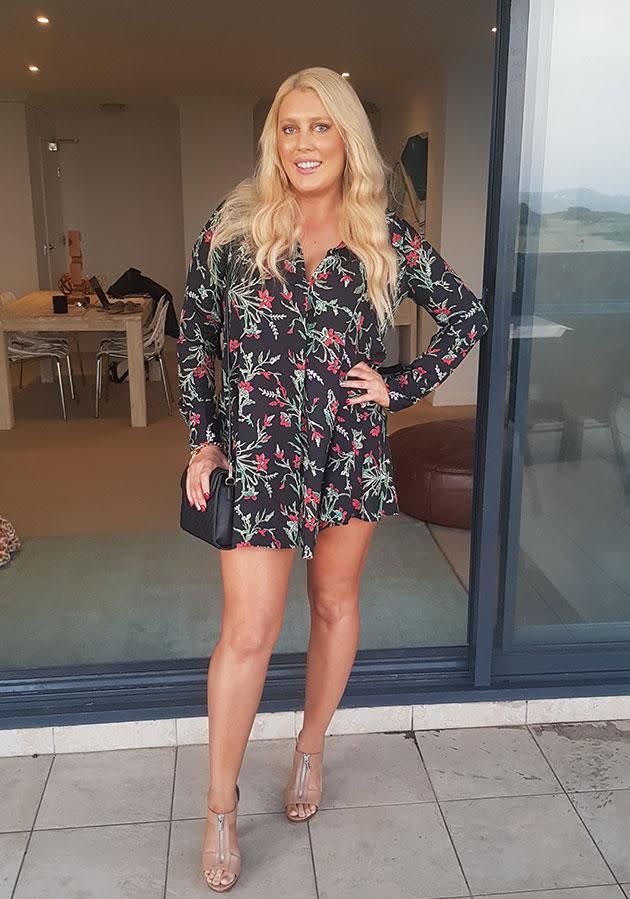 Mel Greig has worked out if you show a bit of leg you're bound to get the likes. Source: Instagram